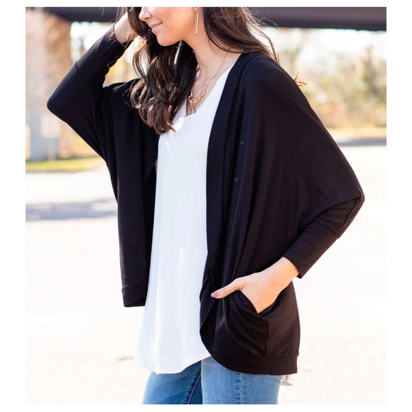 Boho chic oversized Knit Open Cardigan - Picture 3 of 4